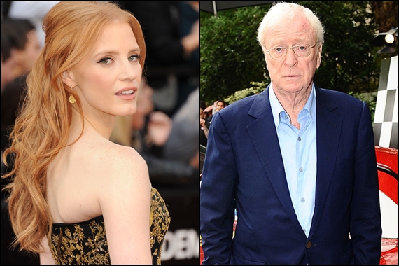 Jessica Chastain y Michael Caine